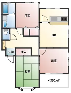 グランドハイツ百北【3階】の間取り