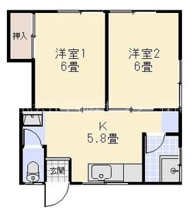 高橋アパート【1階】の間取り