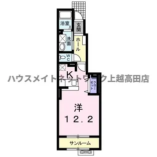 ブリーズ・アルカディアII【1階】の間取り