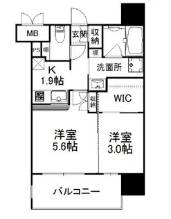 エンクレスト天神AVANT【5階】の間取り