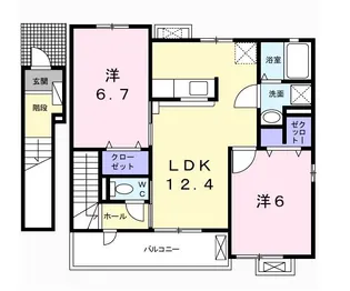 ソレイユ ルヴァン【2階】の間取り