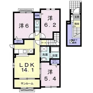 クレステージ【2階】の間取り