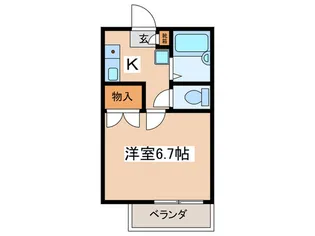 サウスコ-ト多摩川【2階】の間取り