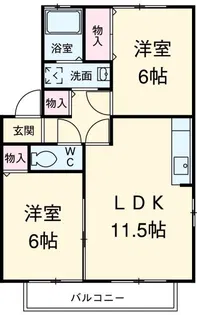 レェーヴ江向【2階】の間取り