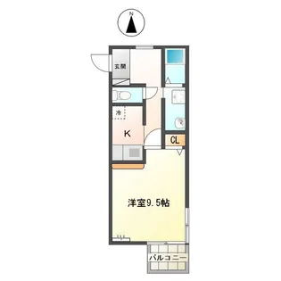 コンチネンタルイン・A【7階】の間取り