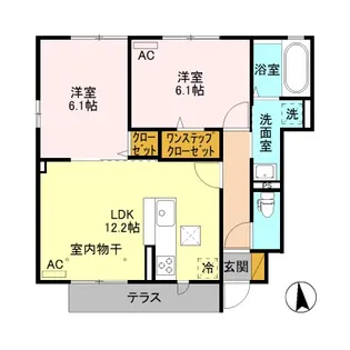 ボナールメゾン【1階】の間取り
