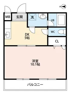 フジパレス美田【1階】の間取り