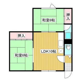第2ツチヤハイツ【2階】の間取り