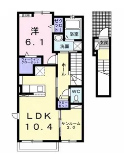 カルムII【2階】の間取り
