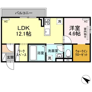 ピターニュ A203【2階】の間取り