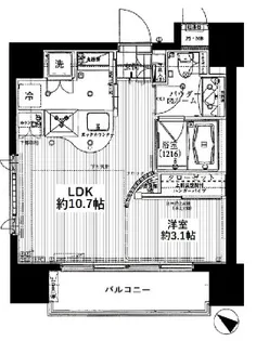 スタジオスウィート品川・五反田【9階】の間取り
