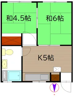 スリーシックスマンション【1階】の間取り