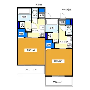 ブリストルVIII【3階】の間取り