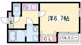 ワコーレヴィータ大開ステーシア【1階】の間取り