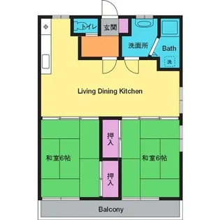 神奈川県厚木市長谷【アパート】の間取り