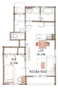 L`Espoir【1階】の間取り