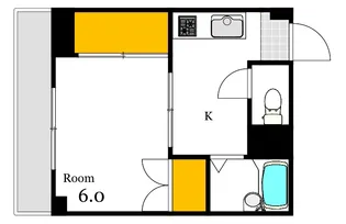 富士見町マンション【4階】の間取り