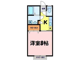 みどりが丘ハイツ粟宮【1階】の間取り