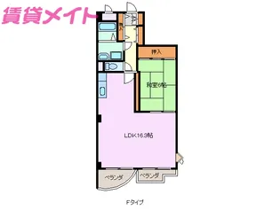 シャトーカワイ【4階】の間取り