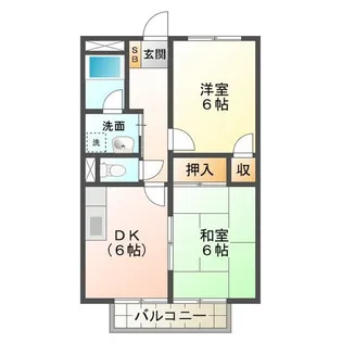 Surplusベルスクエアくす II【1階】の間取り