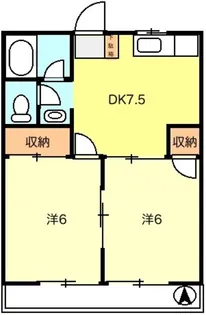 T-net コーポサンフラワー【2階】の間取り