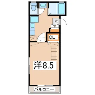 福島県郡山市安積町日出山字大洲河原【アパート】の間取り
