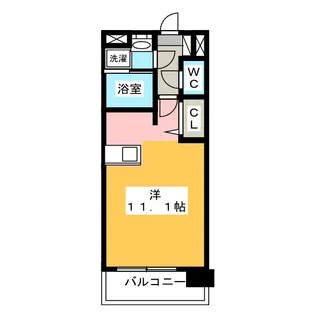 プレサンス栄フレイヤ【4階】の間取り