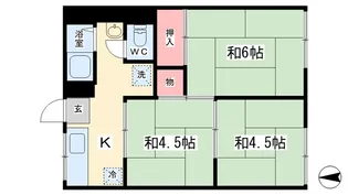 金代ハイツ【1階】の間取り