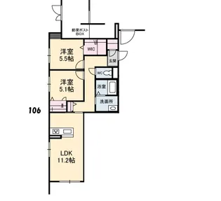 愛媛県四国中央市三島金子3【マンション】の間取り