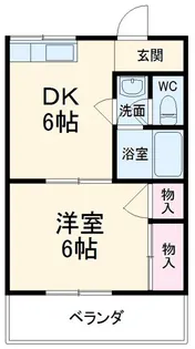 ハイツ大久保【1階】の間取り