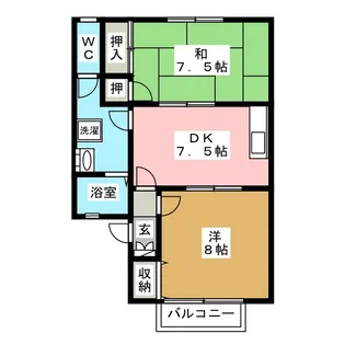 ニューハピネス宮沖 C棟【1階】の間取り