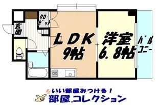 1LDKの間取り画像