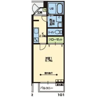 ニュースカイタウンB棟【3階】の間取り