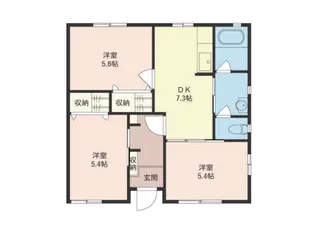 栃木県佐野市植野町【一戸建】の間取り