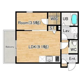 ジーメゾン清須アルカウス【1階】の間取り