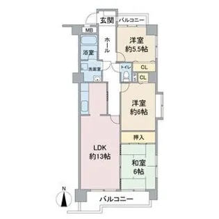 パウゼ藤ヶ丘【3階】の間取り