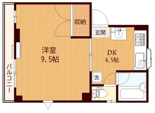 オレンジハウス【1階】の間取り