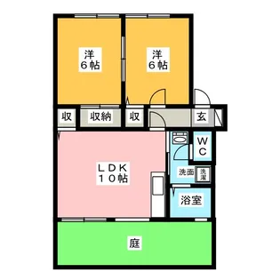 メゾン小土ヶ丘A【1階】の間取り