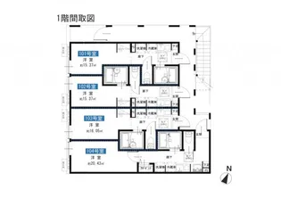 MELDIA池上【1階】の間取り