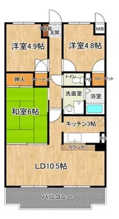 フローラル霧が丘【1階】の間取り