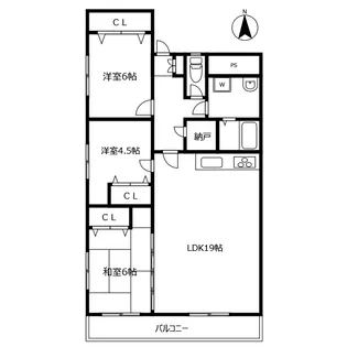 コンフォート山下【3階】の間取り
