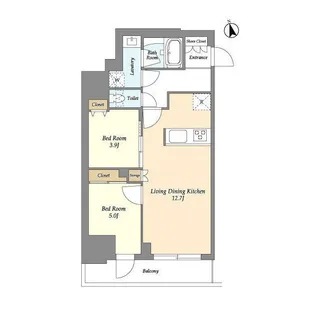 グランカーサ船堀II【7階】の間取り