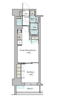 Brillia ist 池尻大橋 ブリリアイスト池尻大橋【4階】の間取り