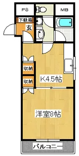 シャトー・デ・ザール・プルファム【6階】の間取り