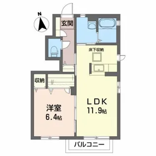 フォンテーヌ一番館【1階】の間取り