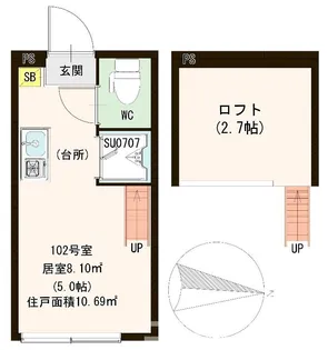 ハーモニーテラス長崎II【2階】の間取り