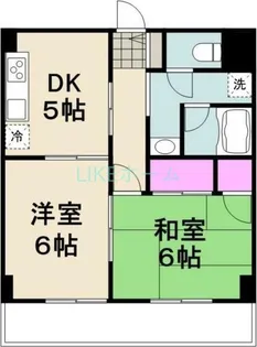 サンハイム原木中山【3階】の間取り