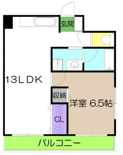 コーポ舟入川【2階】の間取り