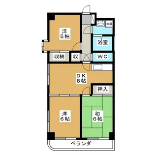 アフィニス原木【1階】の間取り