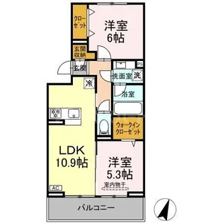 リシェスみのり台 A・B・C B棟【2階】の間取り